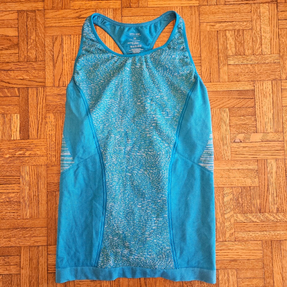 Title Nine Teal Blue Racerback Tank Top